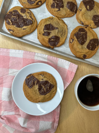 Brown butter dark chocolate chip cookies