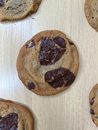 Brown butter dark chocolate chip cookies