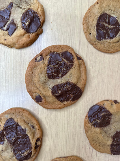 Brown butter dark chocolate chip cookies